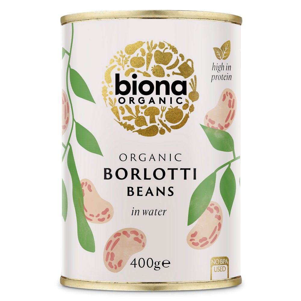 Organic Borlotti Beans 400g [BLACK FRIDAY] - Eco Natural Products - Biona - Beans