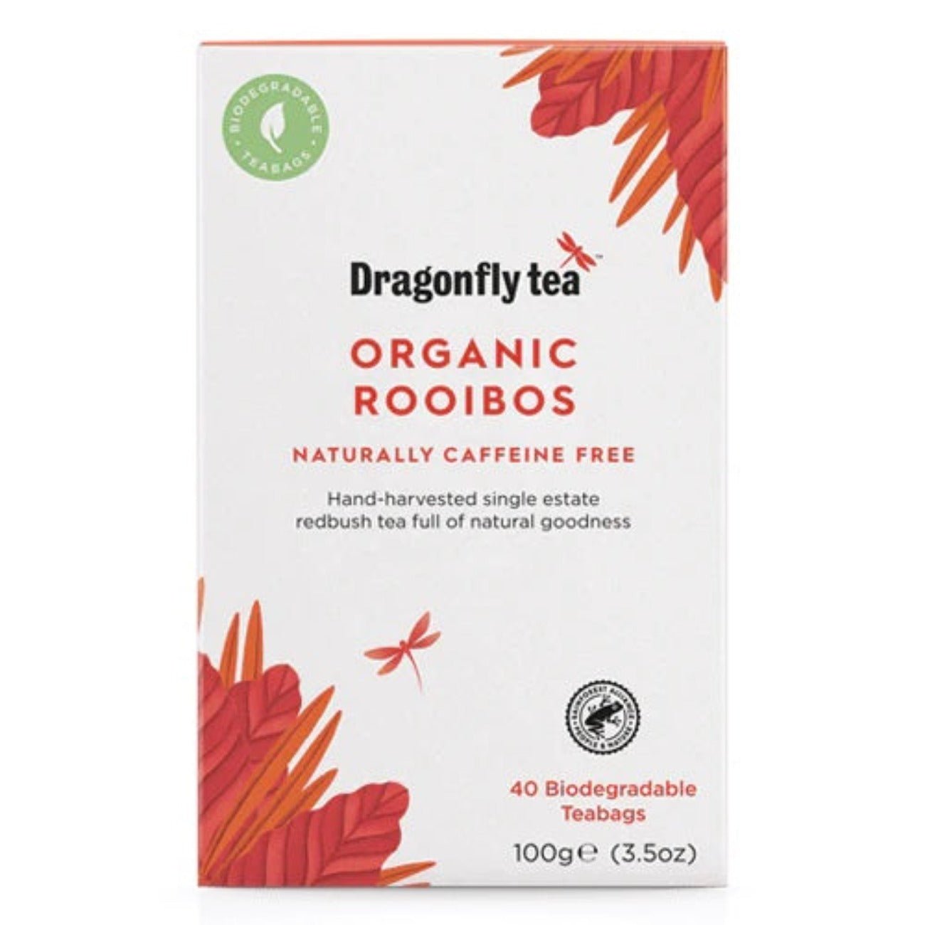 Organic Breakfast Rooibos Tea 40 bags - Eco Natural Products - Dragonfly Tea - Rooibos tea