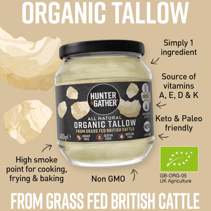 Organic British Beef Tallow 300g - Hunter and Gather - Shortening & Lard - Eco Natural Products