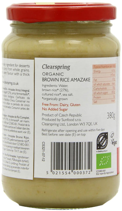 Organic Brown Rice Amazake Sweet Grains Dessert 380g - Clearspring - Amazake - Eco Natural Products