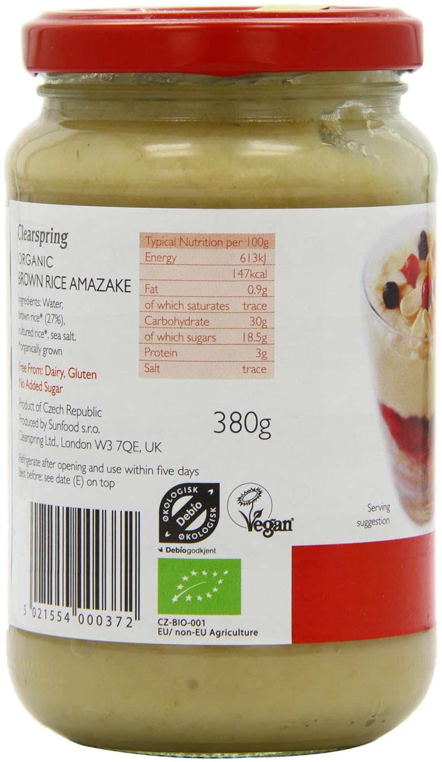 Organic Brown Rice Amazake Sweet Grains Dessert 380g - Clearspring - Amazake - Eco Natural Products