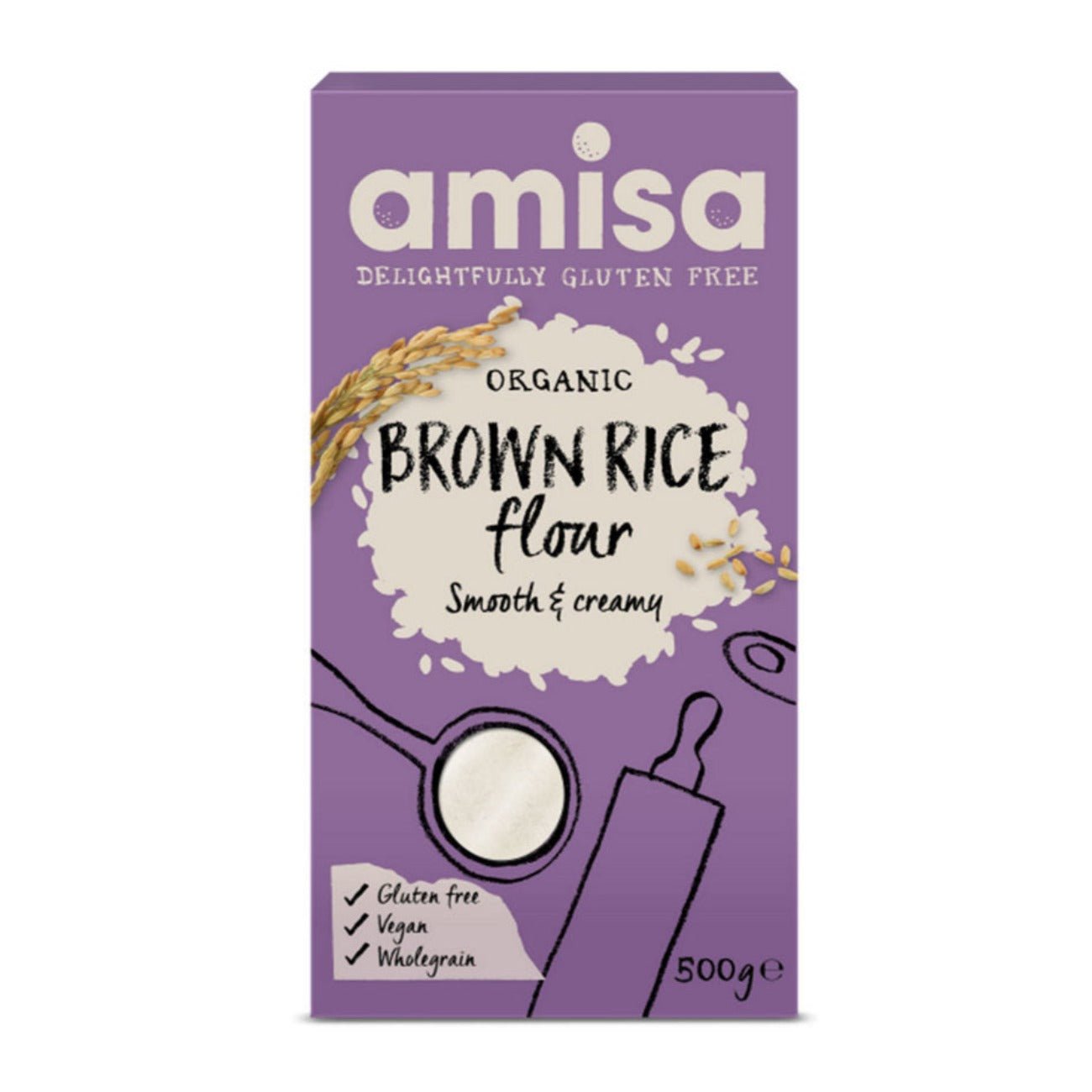 Organic Brown Rice Flour Gluten Free 500g [BLACK FRIDAY] - Eco Natural Products - Amisa - Flour