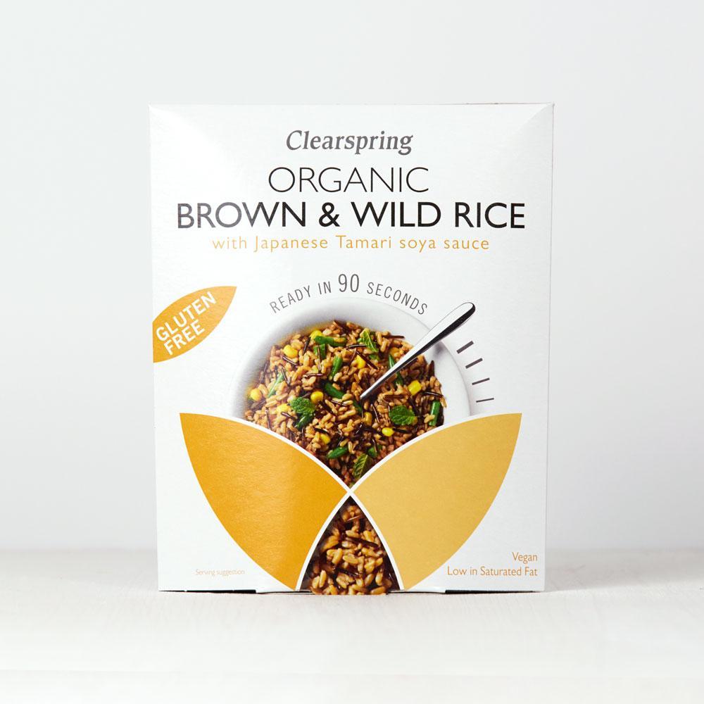 Organic Brown & Wild Rice 90sec Gluten Free 250g - Clearspring - Rice - Eco Natural Products