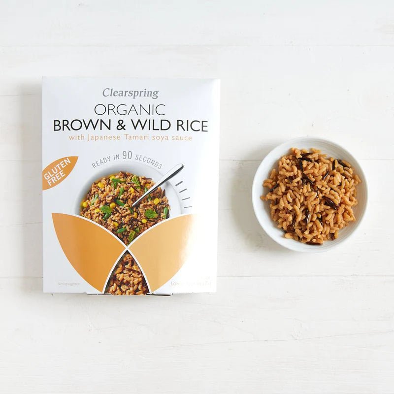 Organic Brown & Wild Rice 90sec Gluten Free 250g - Clearspring - Rice - Eco Natural Products