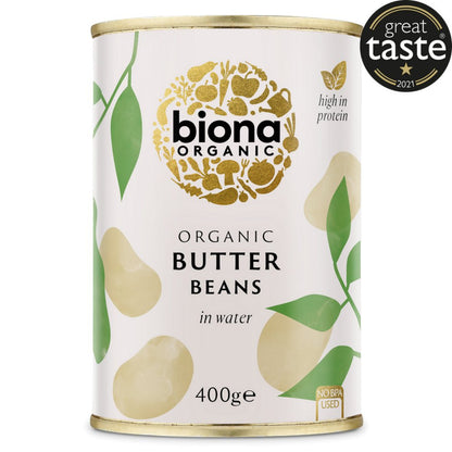 Organic Butter Beans 400g - Biona - Beans - Eco Natural Products