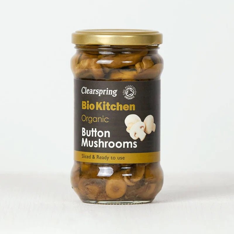 Organic Button Mushrooms Bio Kitchen 280g - Clearspring - Vegetables - Eco Natural Products