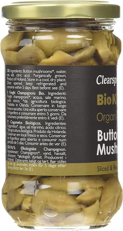 Organic Button Mushrooms Bio Kitchen 280g - Clearspring - Vegetables - Eco Natural Products