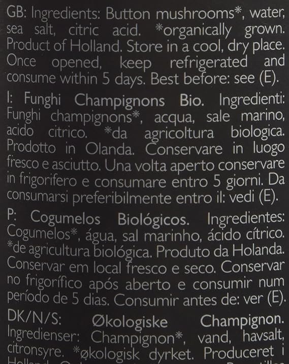 Organic Button Mushrooms Bio Kitchen 280g - Clearspring - Vegetables - Eco Natural Products