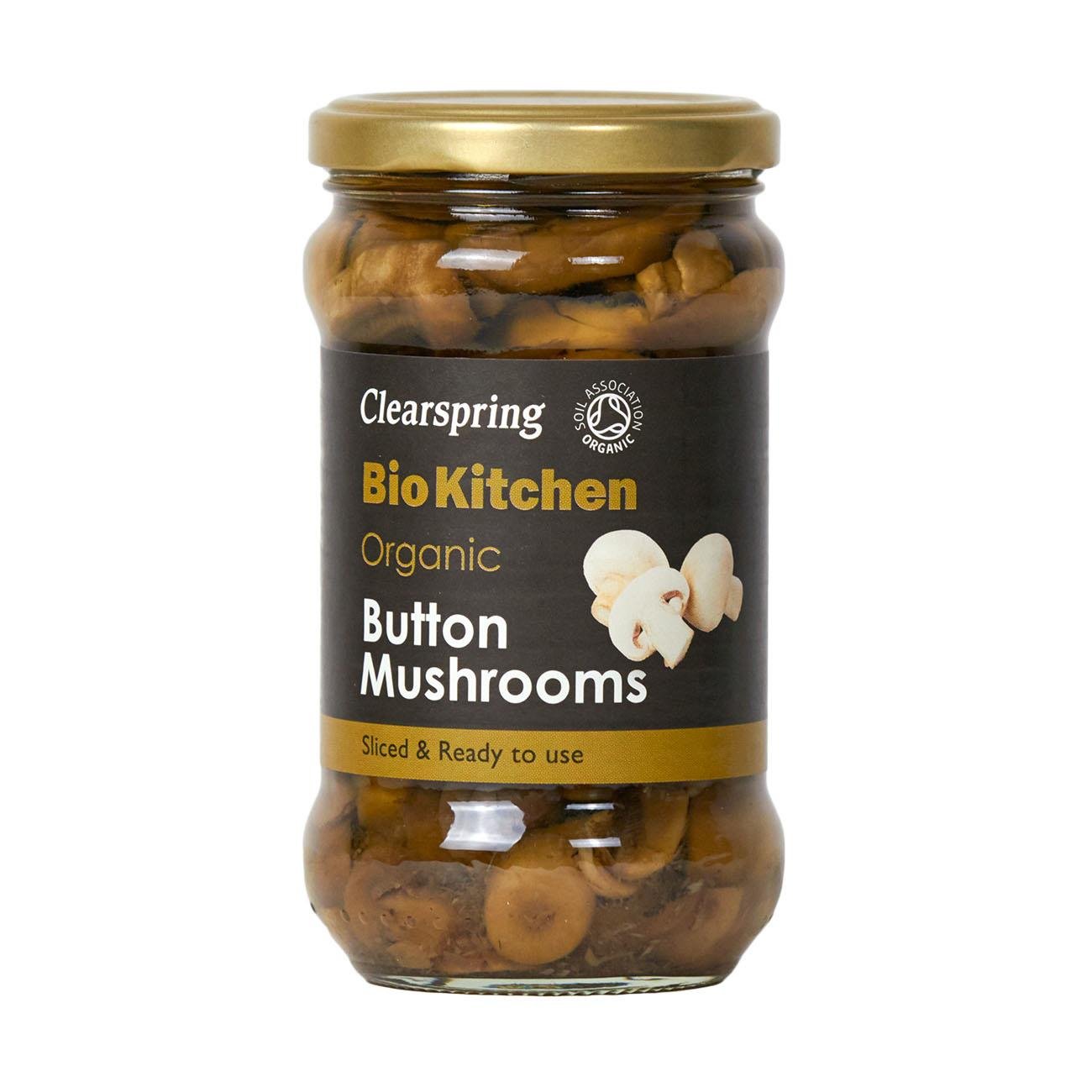 Organic Button Mushrooms Bio Kitchen 280g - Clearspring - Vegetables - Eco Natural Products