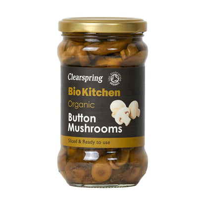 Organic Button Mushrooms Bio Kitchen 280g - Clearspring - Vegetables - Eco Natural Products
