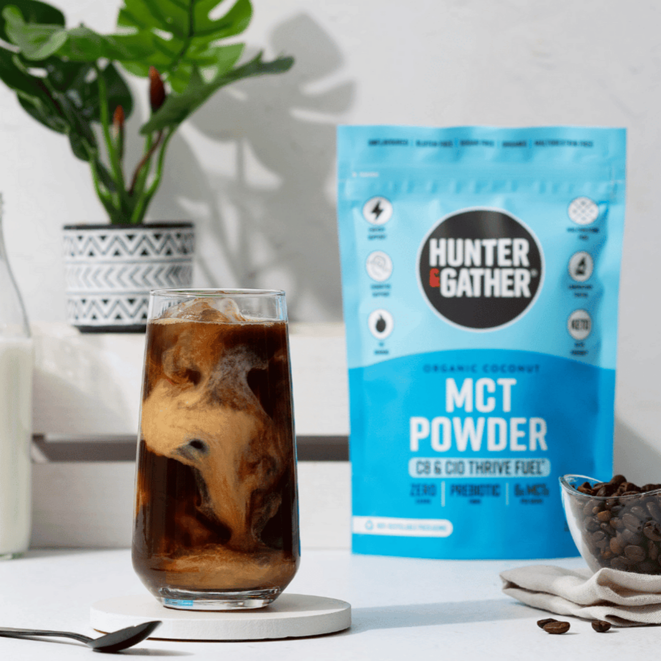 Organic C8 and C10 MCT Powder 250g - Hunter and Gather - Herbal Supplements - Hunter and Gather