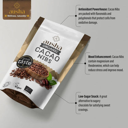 Organic Cacao Nibs 200g - Ausha - Baking Chocolate - Ausha