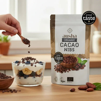 Organic Cacao Nibs 200g - Ausha - Baking Chocolate - Ausha