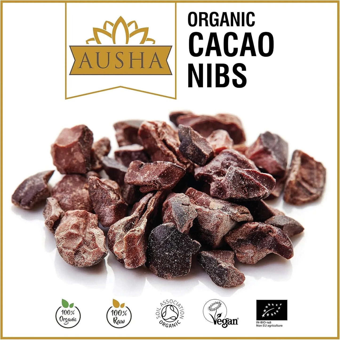 Organic Cacao Nibs 200g - Ausha - Baking Chocolate - Ausha