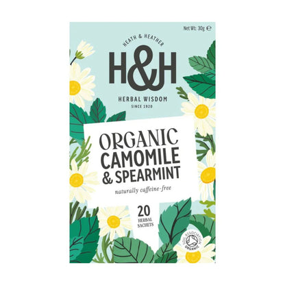 Organic Camomile & Spearmint Infusion 20 Bags - Heath & Heather - Infusions - Heath & Heather