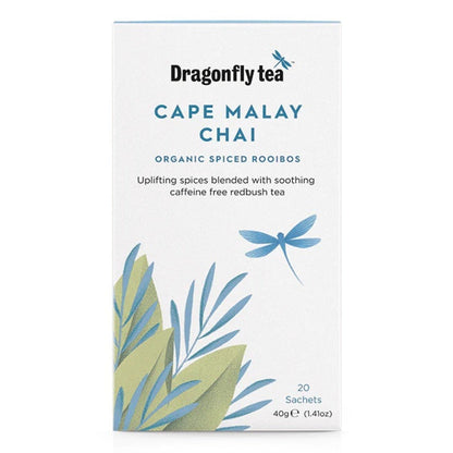 Organic Cape Malay Chai 20 bags - Dragonfly Tea - Rooibos tea - Eco Natural Products