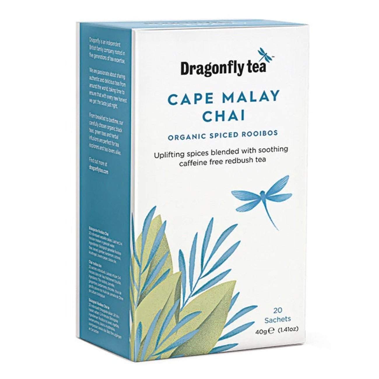 Organic Cape Malay Chai 20 bags - Dragonfly Tea - Rooibos tea - Eco Natural Products