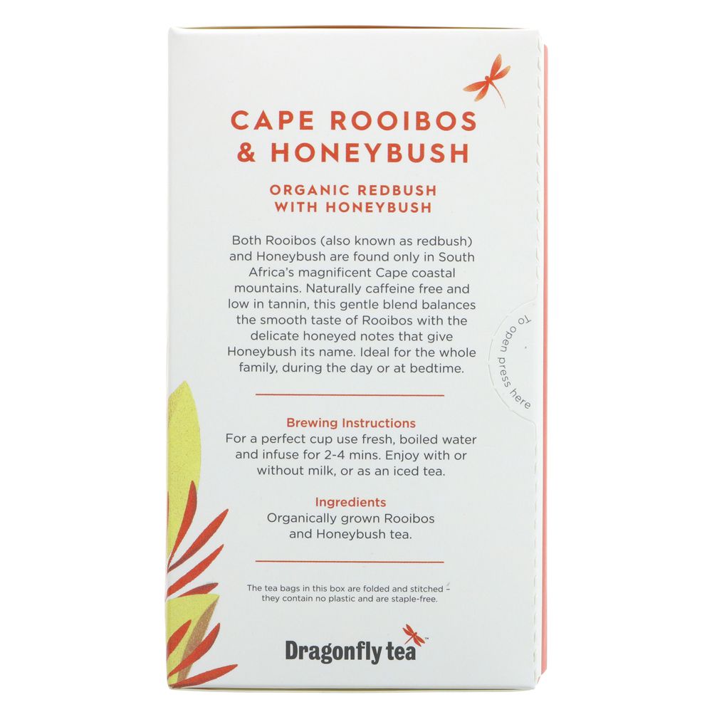 Organic Cape Rooibos & Honeybush Rooibos Tea 20 bags - Dragonfly Tea - Rooibos tea - Eco Natural Products