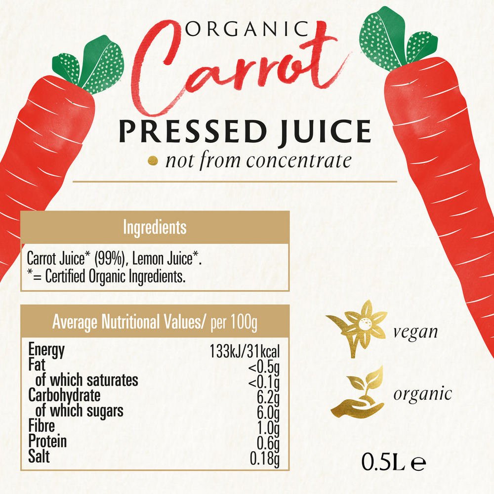 Organic Carrot Juice 0.5L - Biona - Juice - Eco Natural Products