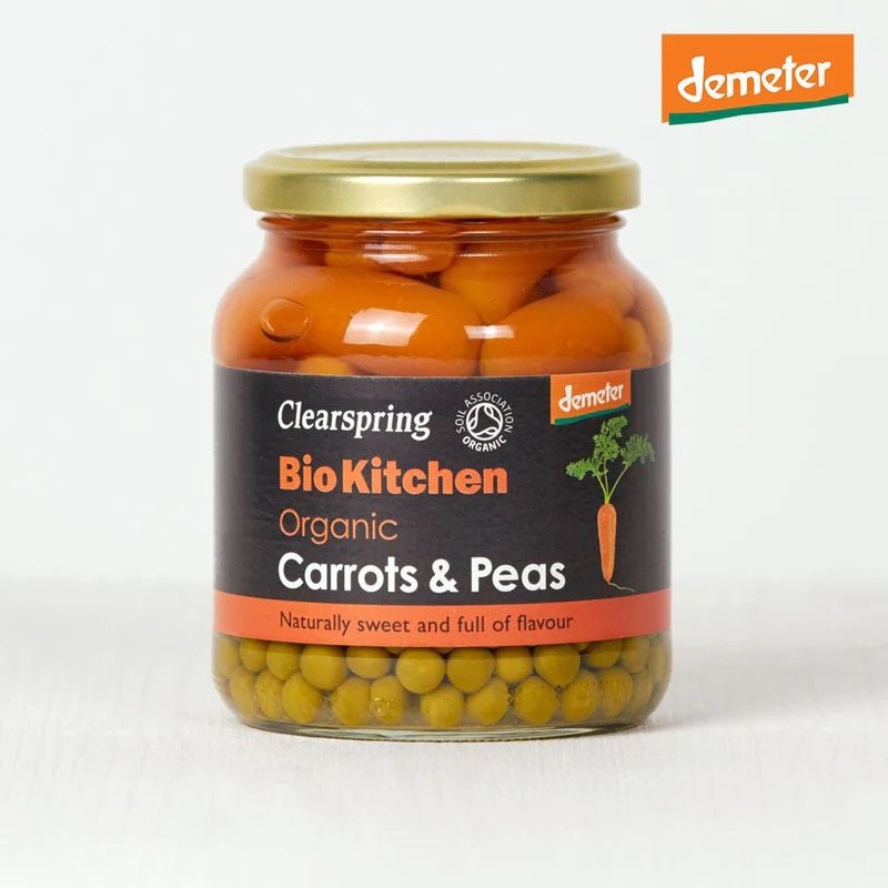 Organic Carrots & Peas Demeter Bio Kitchen 350g - Clearspring - Vegetables - Eco Natural Products
