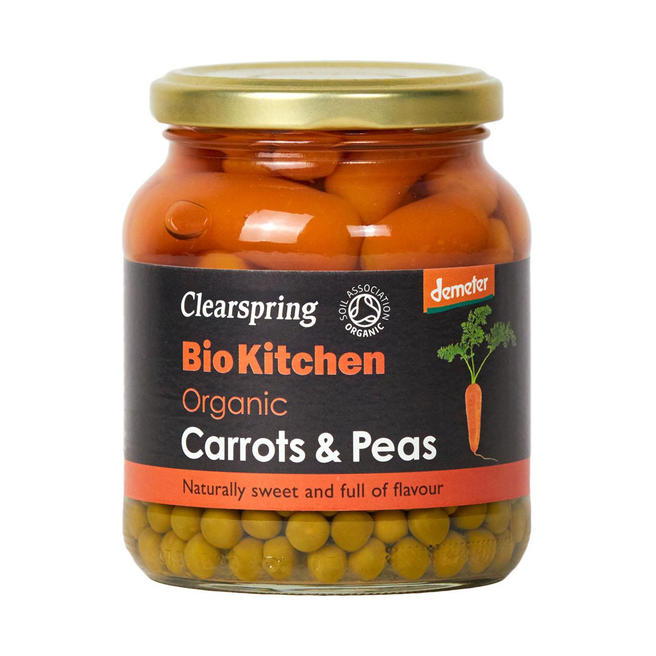 Organic Carrots & Peas Demeter Bio Kitchen 350g - Clearspring - Vegetables - Eco Natural Products