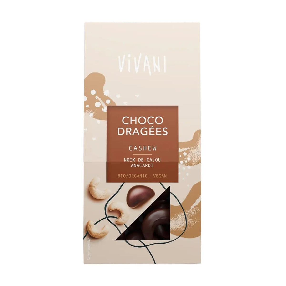Organic Cashew Choco Dragees Christmas 75g - Vivani - Chocolate Bar - Vivani