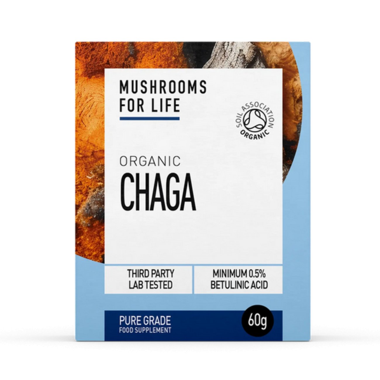 Organic Chaga Powder 60g - Mushrooms 4 Life - Mushroom powder - Eco Natural Products