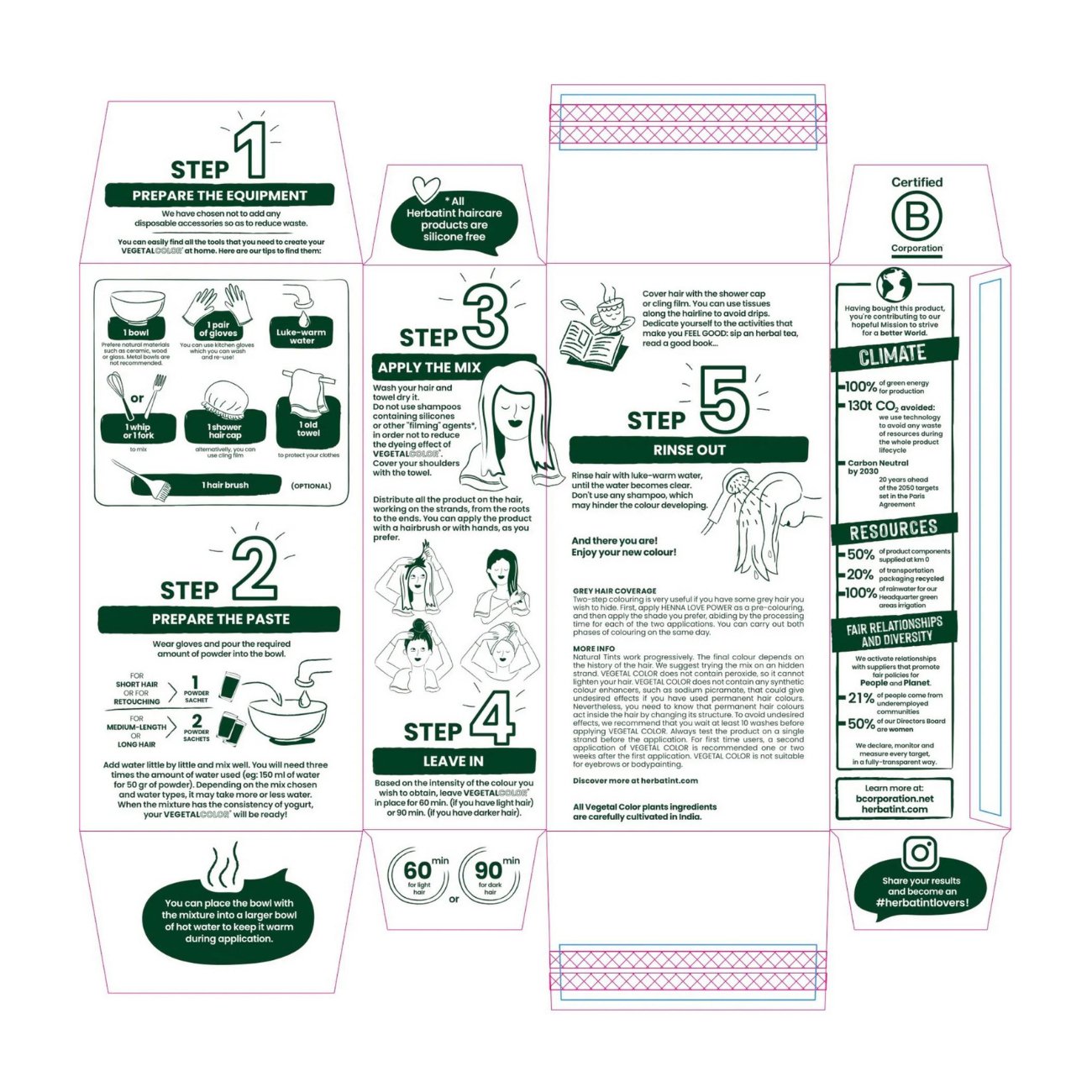 Organic Cherry Red Power Vegetal Colour 100g - Herbatint - Vegetal color - Eco Natural Products