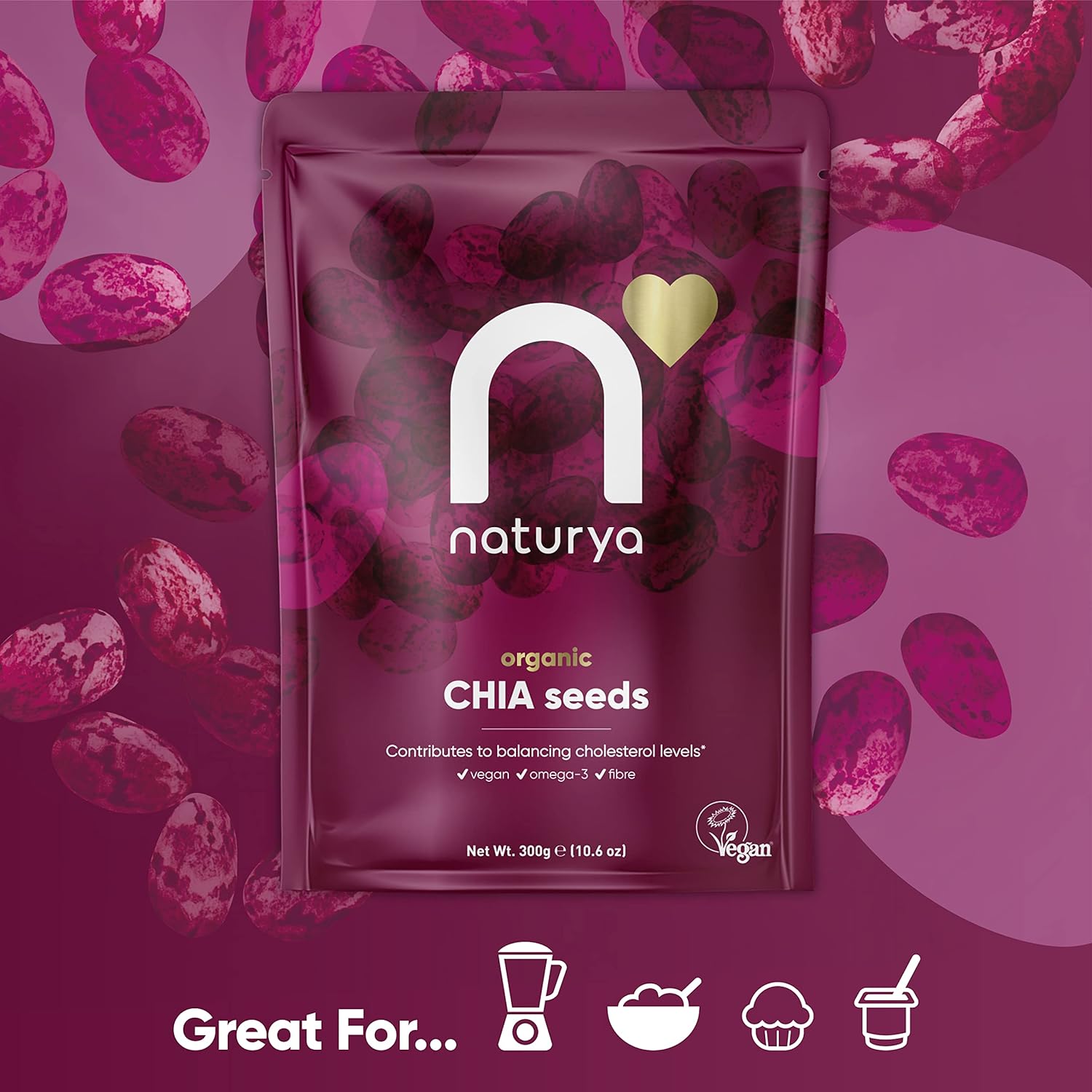 Organic Chia Seeds 300g - Naturya - Seeds - Eco Natural Products