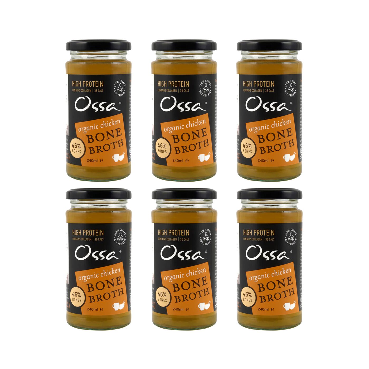 Organic Chicken Bone Broth Ambient 240ml - Ossa Organic - Soups & Broths - Eco Natural Products