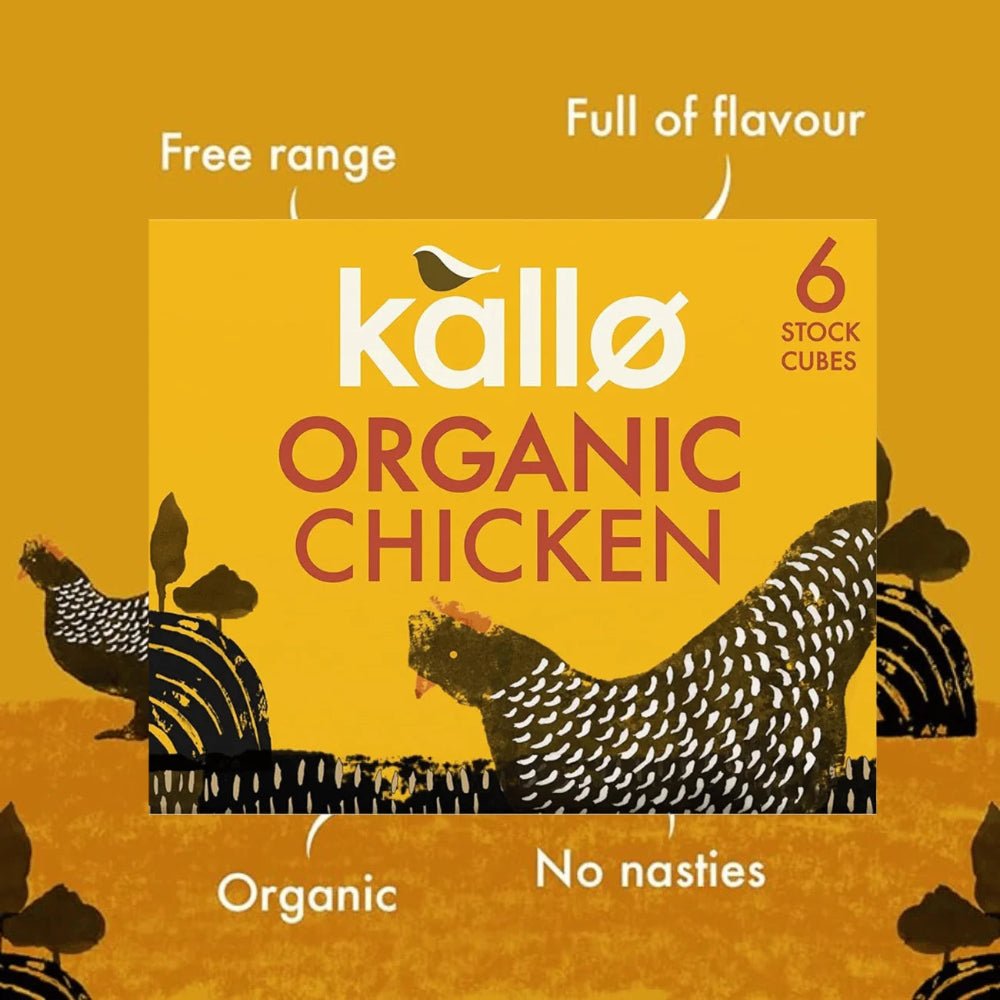 Organic Chicken Stock 6 Cubes - Kallo - Herbs & Spices - Kallo