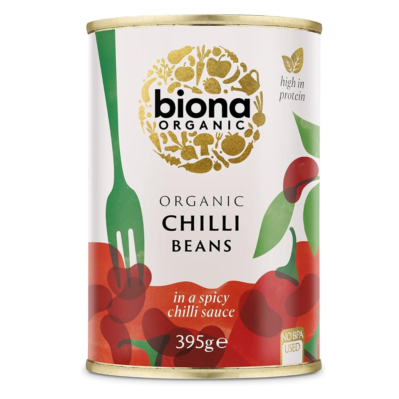 Organic Chilli Beans 395g - Biona - Canned & Jarred Vegetables - Eco Natural Products