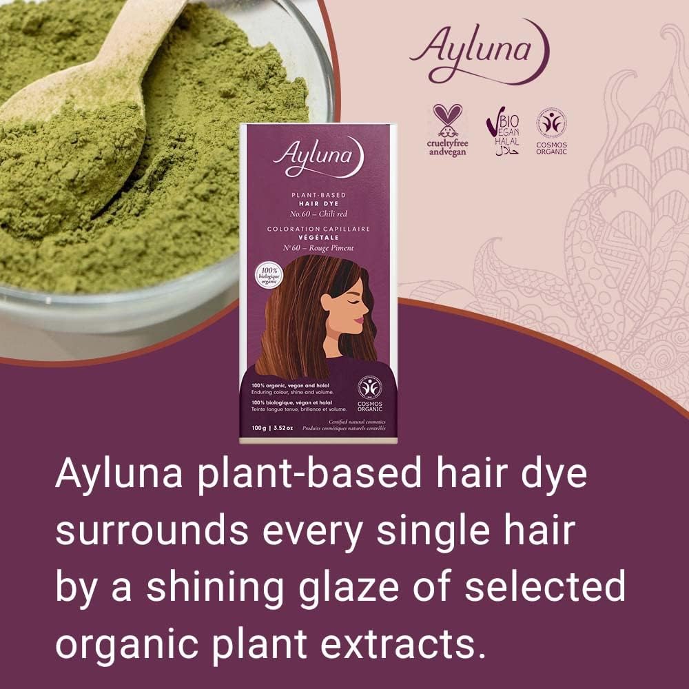 Organic Chilli Red Nº60 Plant - Based Hair Colour 100g - Ayluna - Hair Color - Eco Natural Products