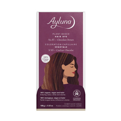 Organic Chocolate Brown No. 85 Plant - Based Hair Colour 100g - Ayluna - Hair Color - Eco Natural Products
