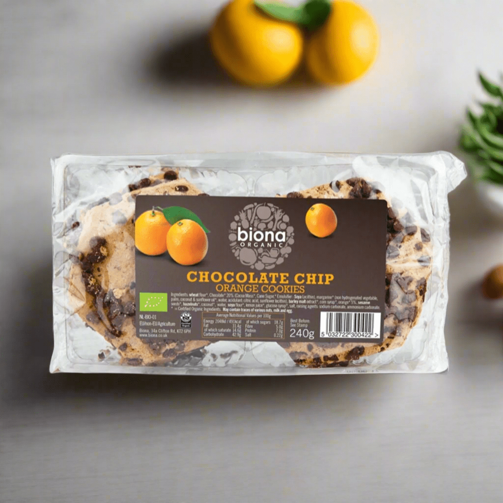 Organic Chocolate Chip & Orange Cookies 240g - Biona - Cookies - Eco Natural Products