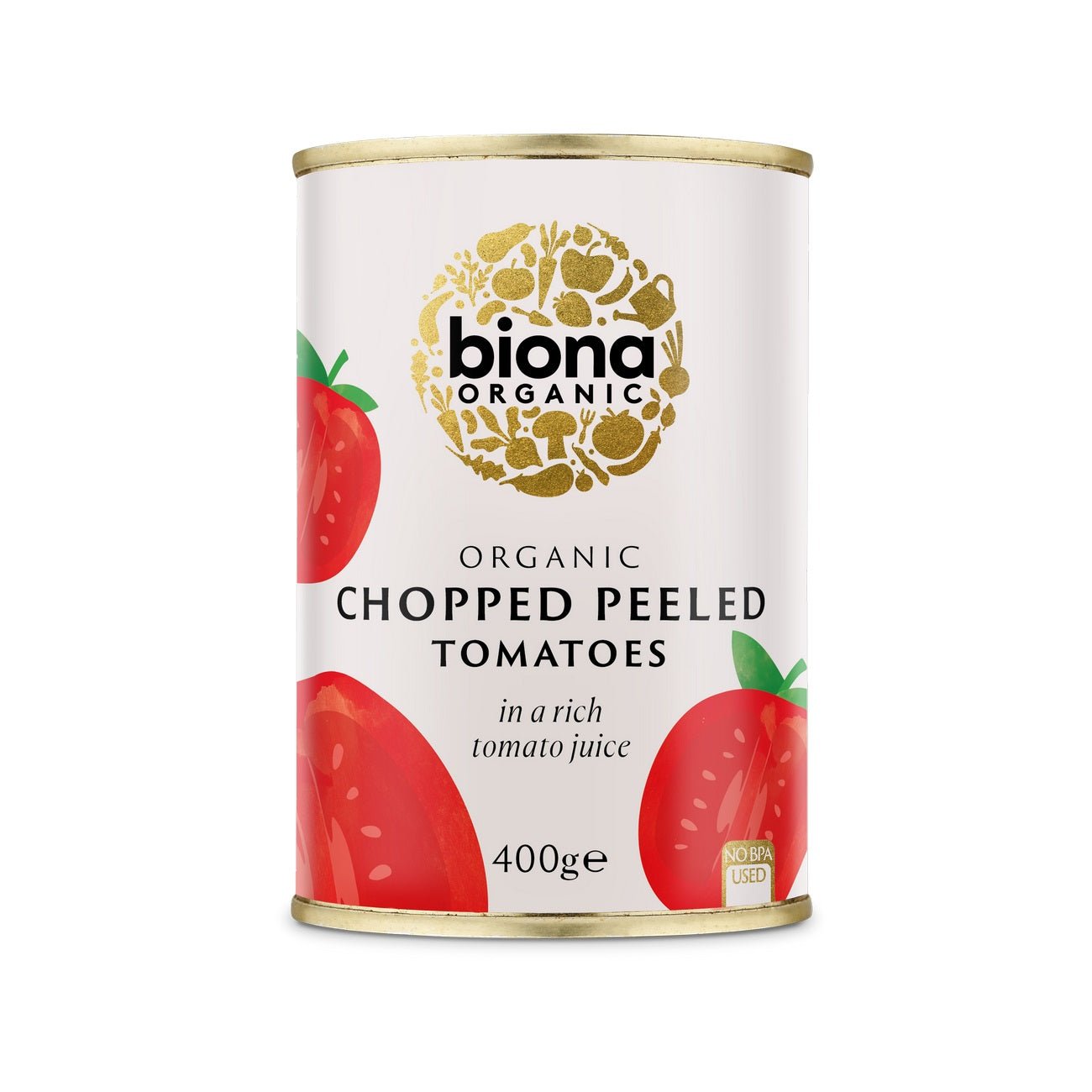 Organic Chopped Tomatoes 400g - Biona - Canned & Jarred Vegetables - Eco Natural Products