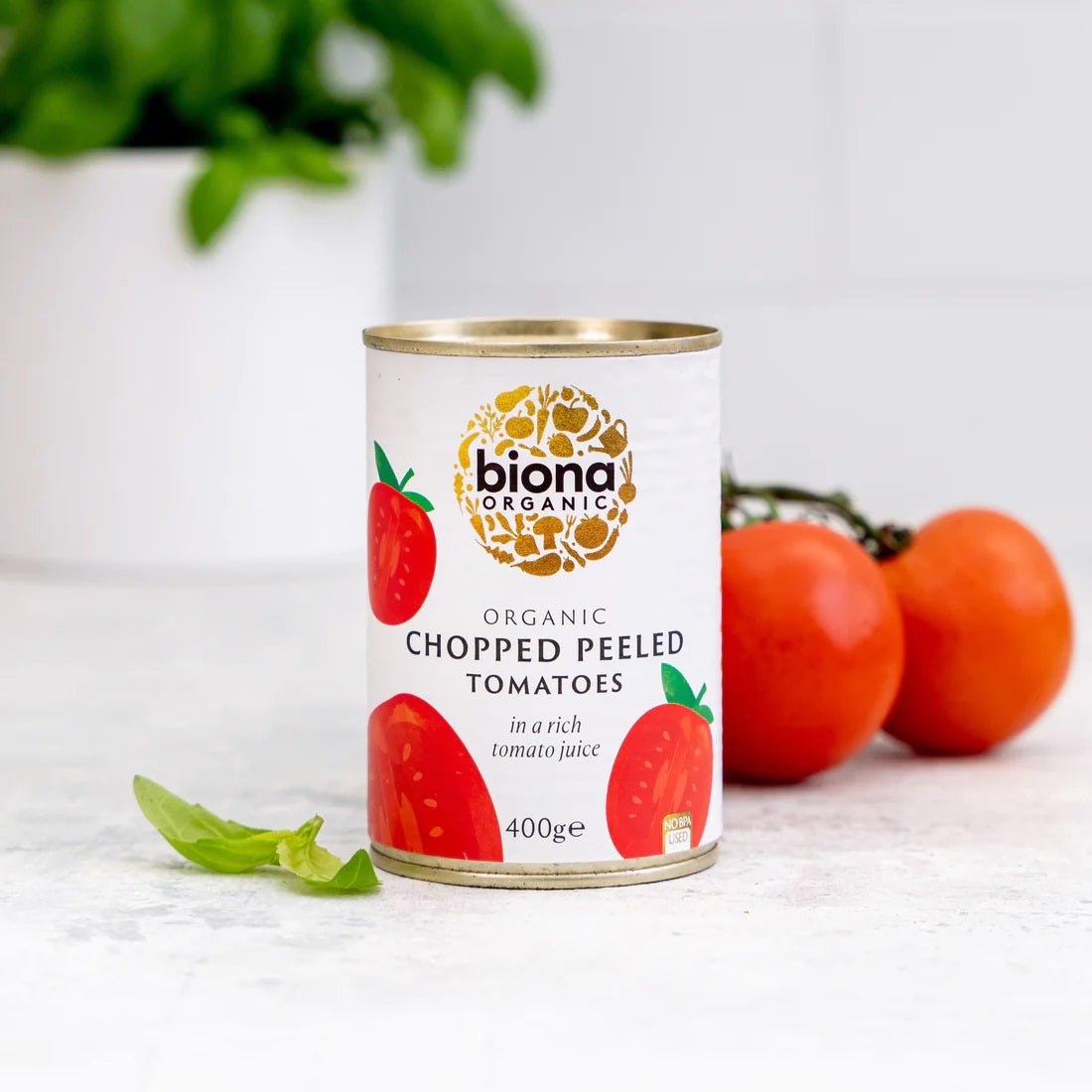 Organic Chopped Tomatoes 400g - Biona - Canned & Jarred Vegetables - Eco Natural Products