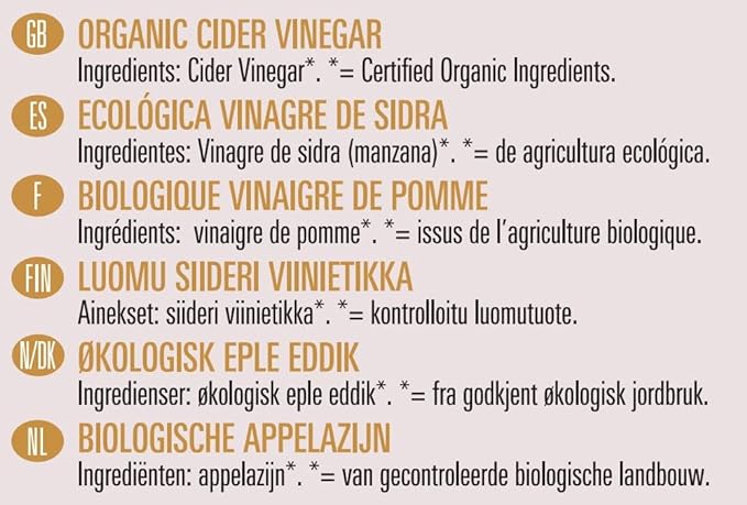 Organic Cider Vinegar 500ml - Biona - Vinegar - Eco Natural Products