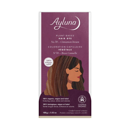 Organic Cinnamon Brown No. 70 Plant - Based Hair Colour 100g - Ayluna - Hair Color - Eco Natural Products