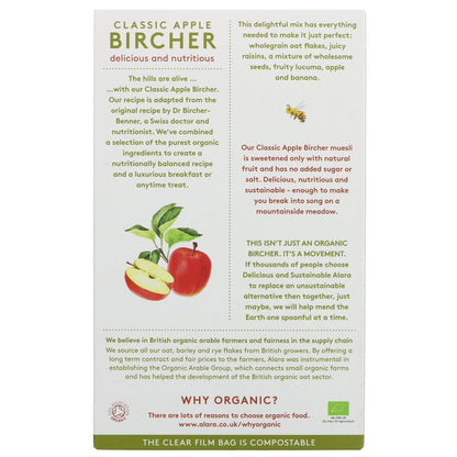 Organic Classic Apple Bircher Muesli 450g - Alara - Muesli - Eco Natural Products