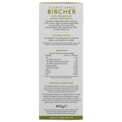 Organic Classic Apple Bircher Muesli 450g - Alara - Muesli - Eco Natural Products