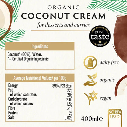 Organic Coconut Cream 400ml - Biona - Coconut Cream - Eco Natural Products