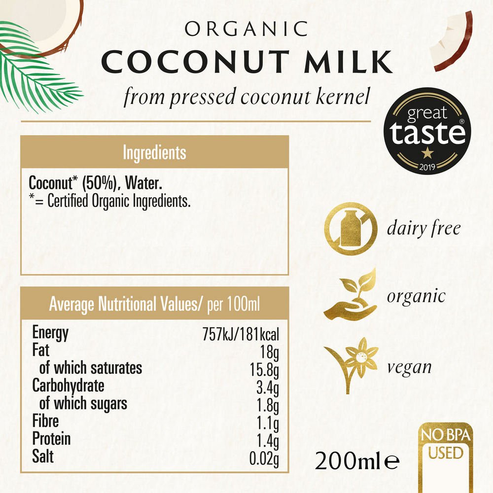 Organic Coconut Milk 17% Fat 200ml [BLACK FRIDAY] - Eco Natural Products - Biona - Coconut Milk