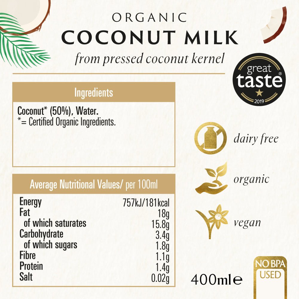 Organic Coconut Milk 400ml [BLACK FRIDAY] - Eco Natural Products - Biona - Coconut Milk