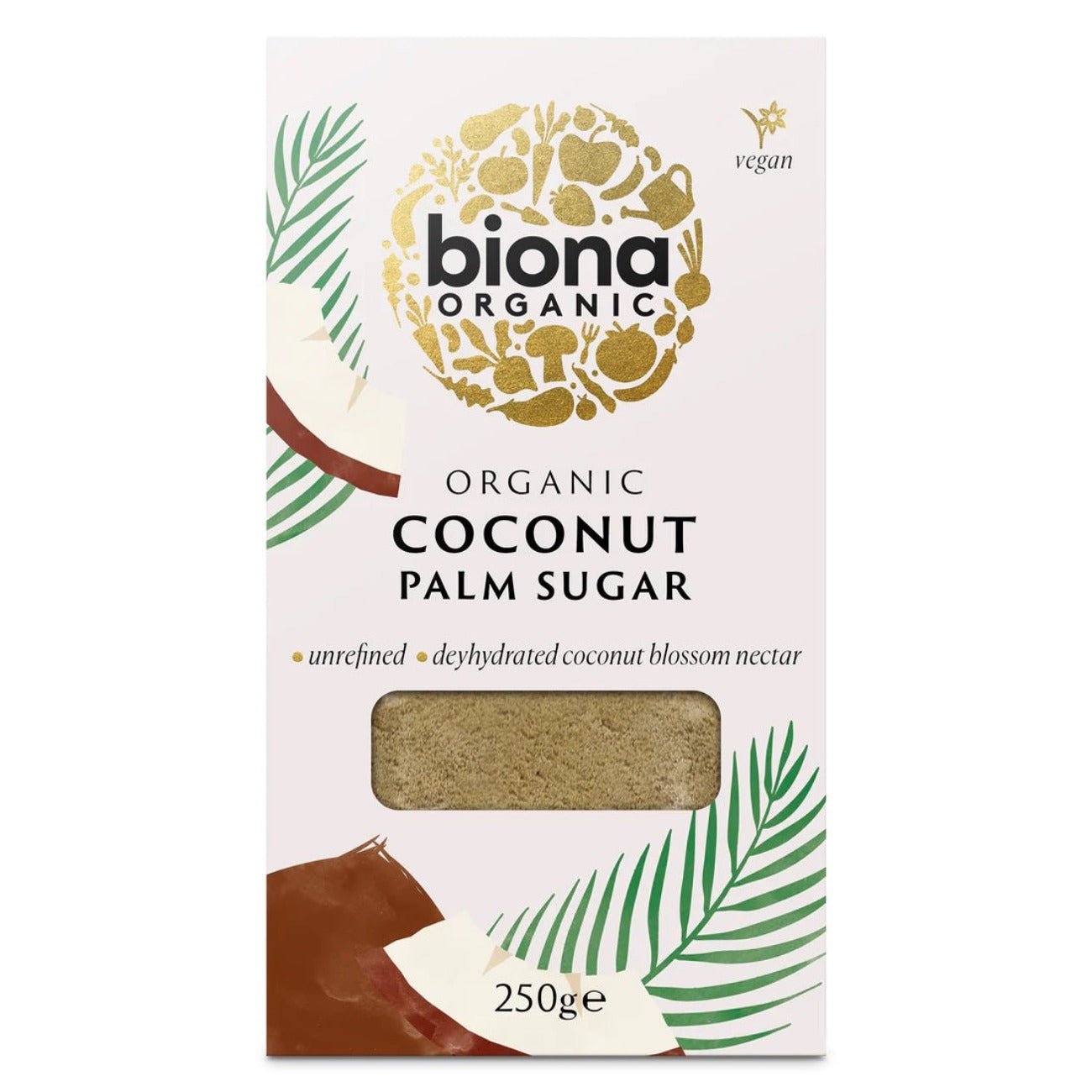 Organic Coconut Palm Sugar 250g - Biona - Sweetener - Eco Natural Products