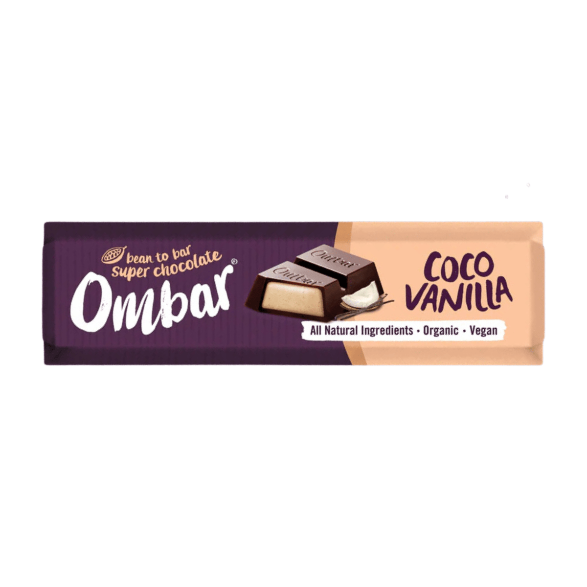 Organic Coconut Vanilla Chocolate Bar 42g - Ombar - Chocolate Bar - Ombar