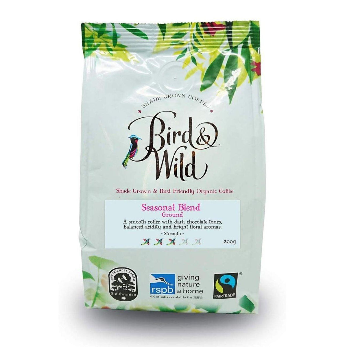 Organic Coffee Seasonal Blend Ground 200g - Bird & Wild - Coffee - Eco Natural Products