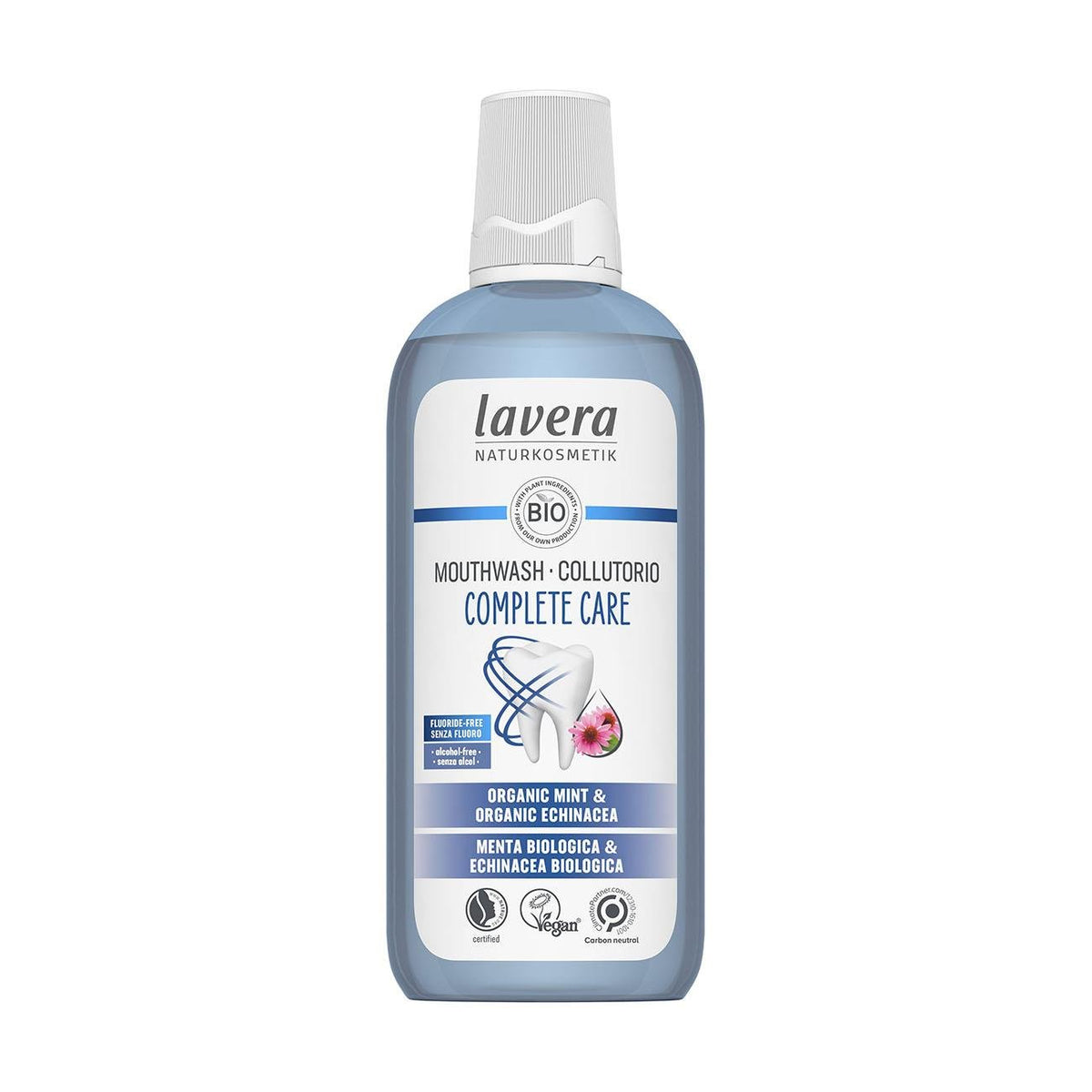Organic Complete Care Mouthwash Fluoride Free 400ml - Lavera - Mouthwash - Eco Natural Products
