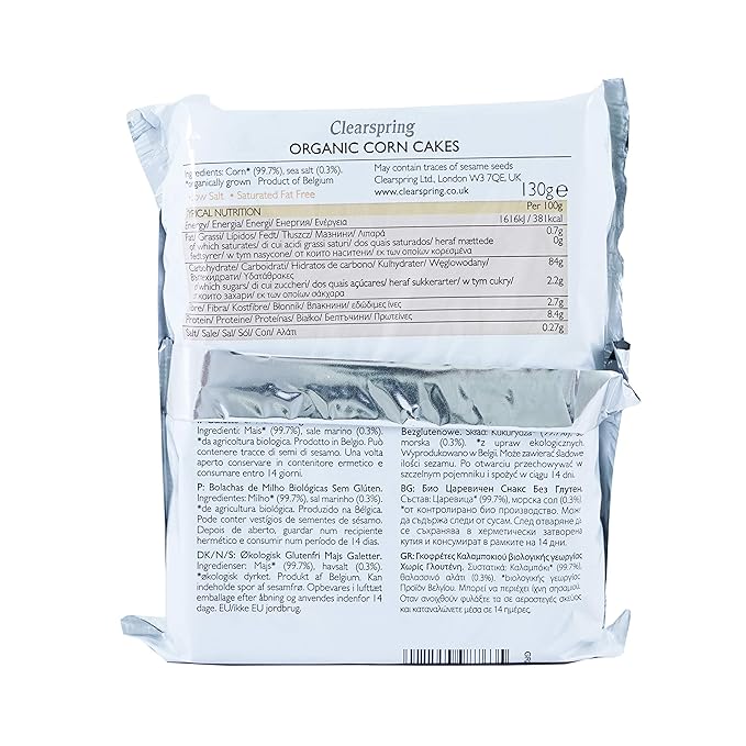 Organic Corn Cakes 130g - Clearspring - Cake - Eco Natural Products