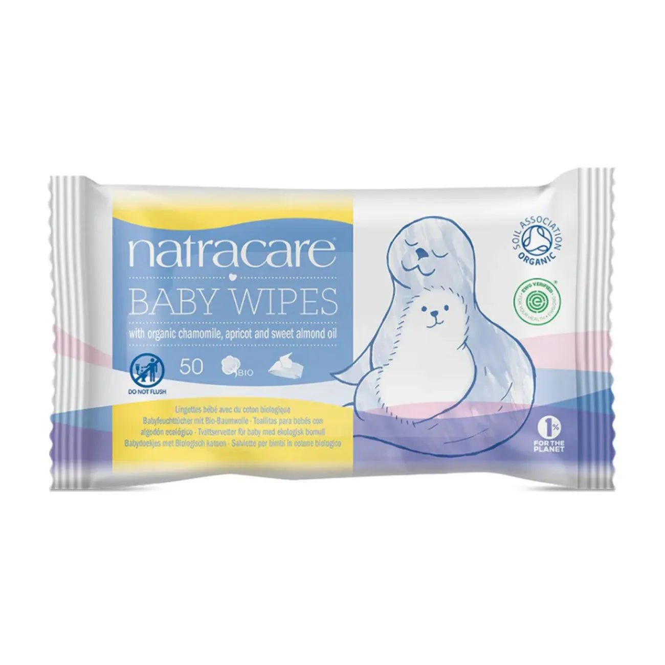 Organic Cotton Baby Wipes 50 Per Pack - Natracare - Wipes - Natracare